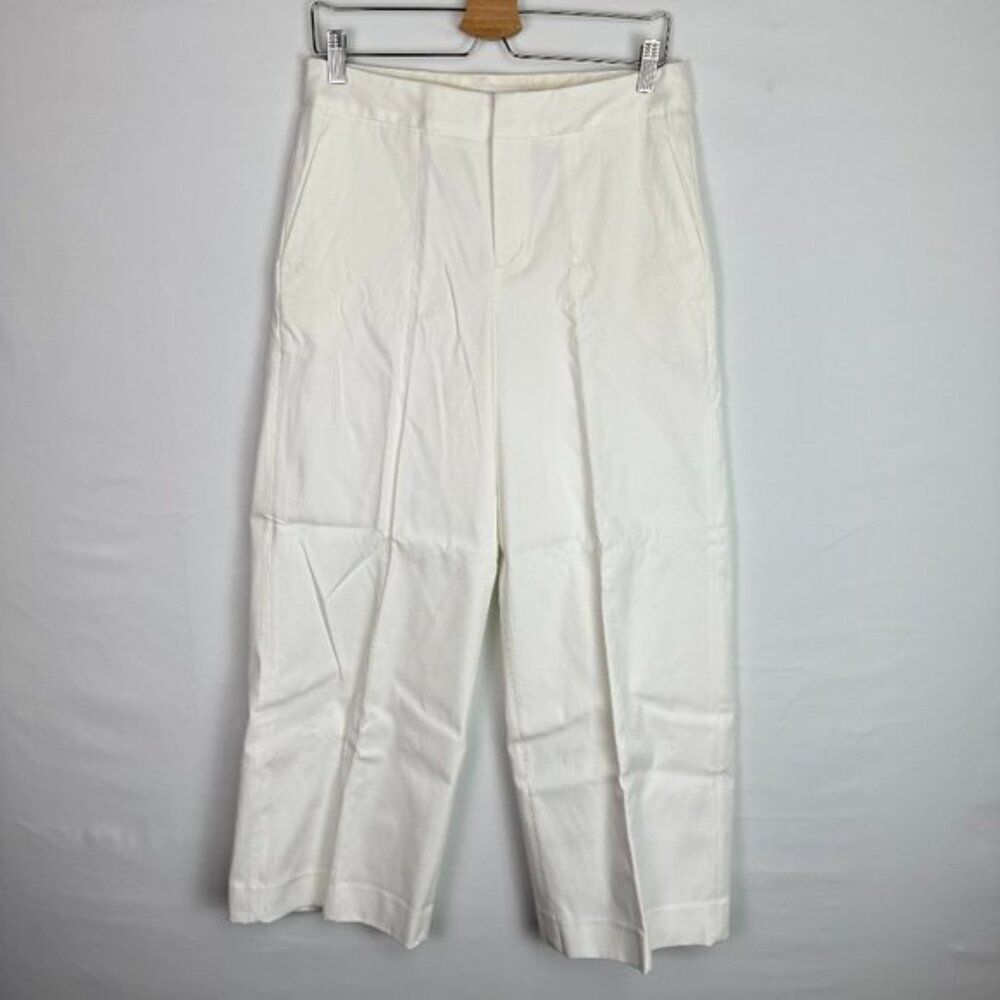 Everlane The Wide Leg High Rise Cotton Pant Off White 4